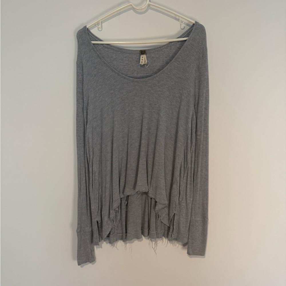 We The Free Charcoal Long Sleeve Top